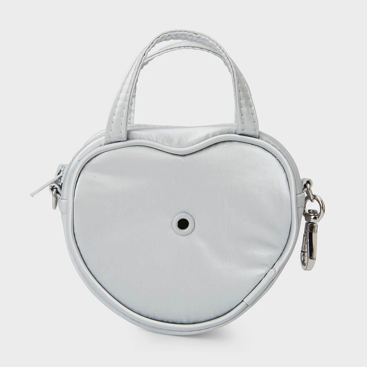 COLLER Mini Apple Keyring Pouch Pearl Gray