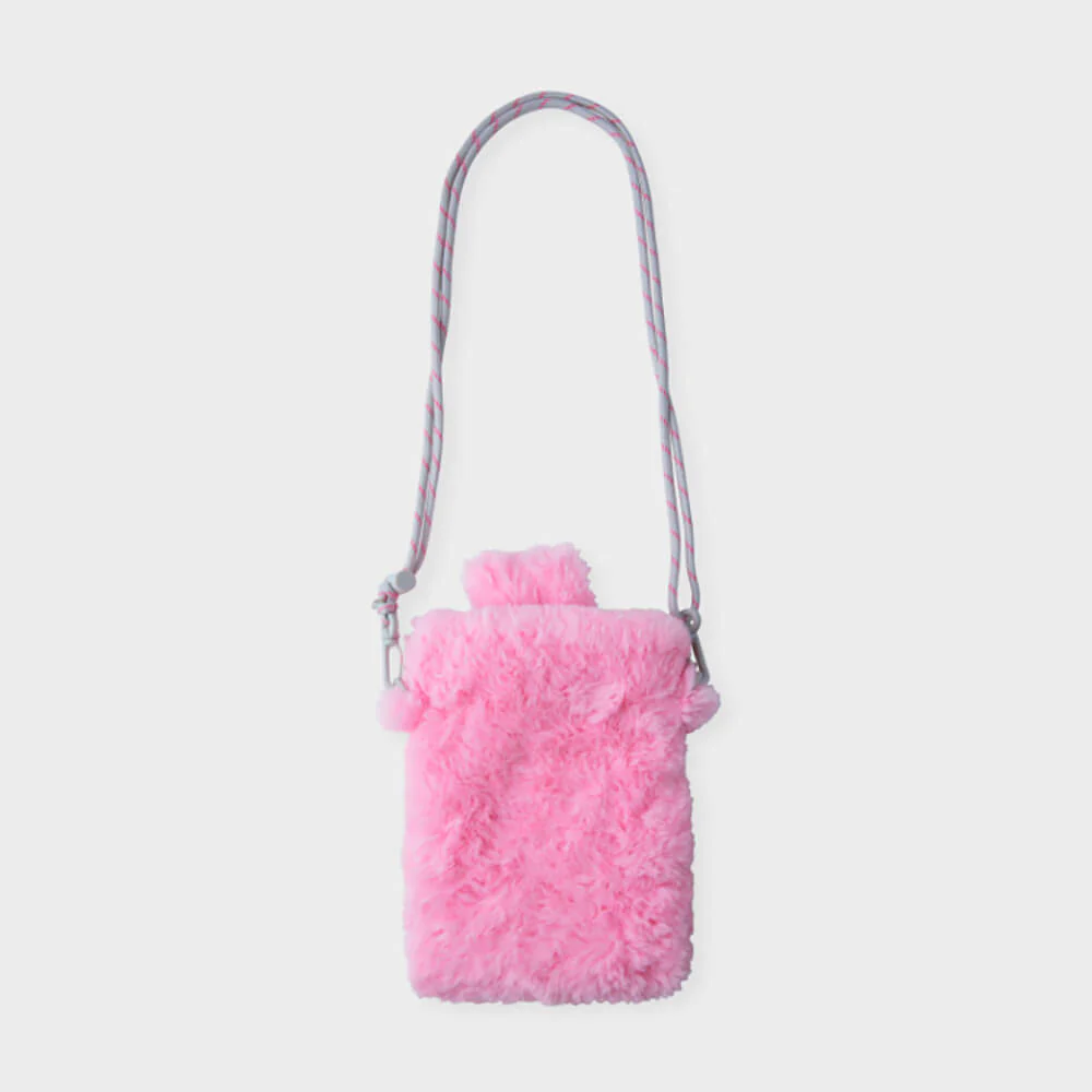 NewJeans bunini Plush Crossbody Mini Bag (Pink) - Image 3