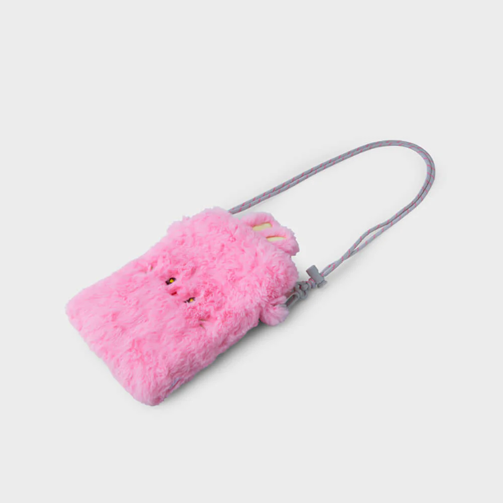 NewJeans bunini Plush Crossbody Mini Bag (Pink) - Image 9