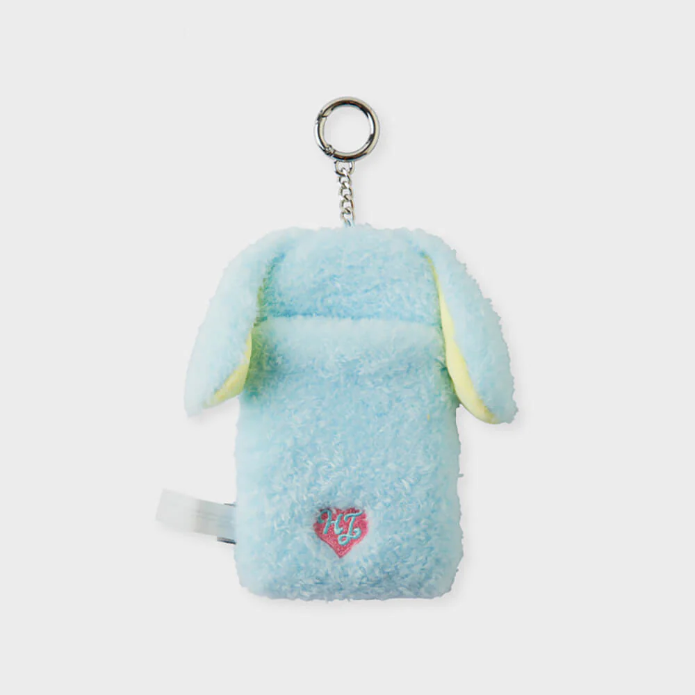 NewJeans bunini Plush Photo Card Holder Keyring (Blue) - Image 3
