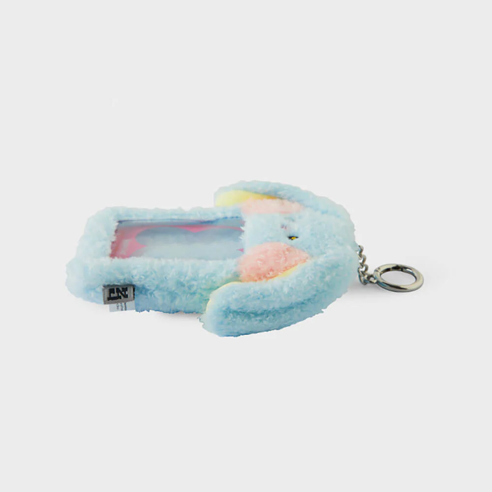 NewJeans bunini Plush Photo Card Holder Keyring (Blue) - Image 4