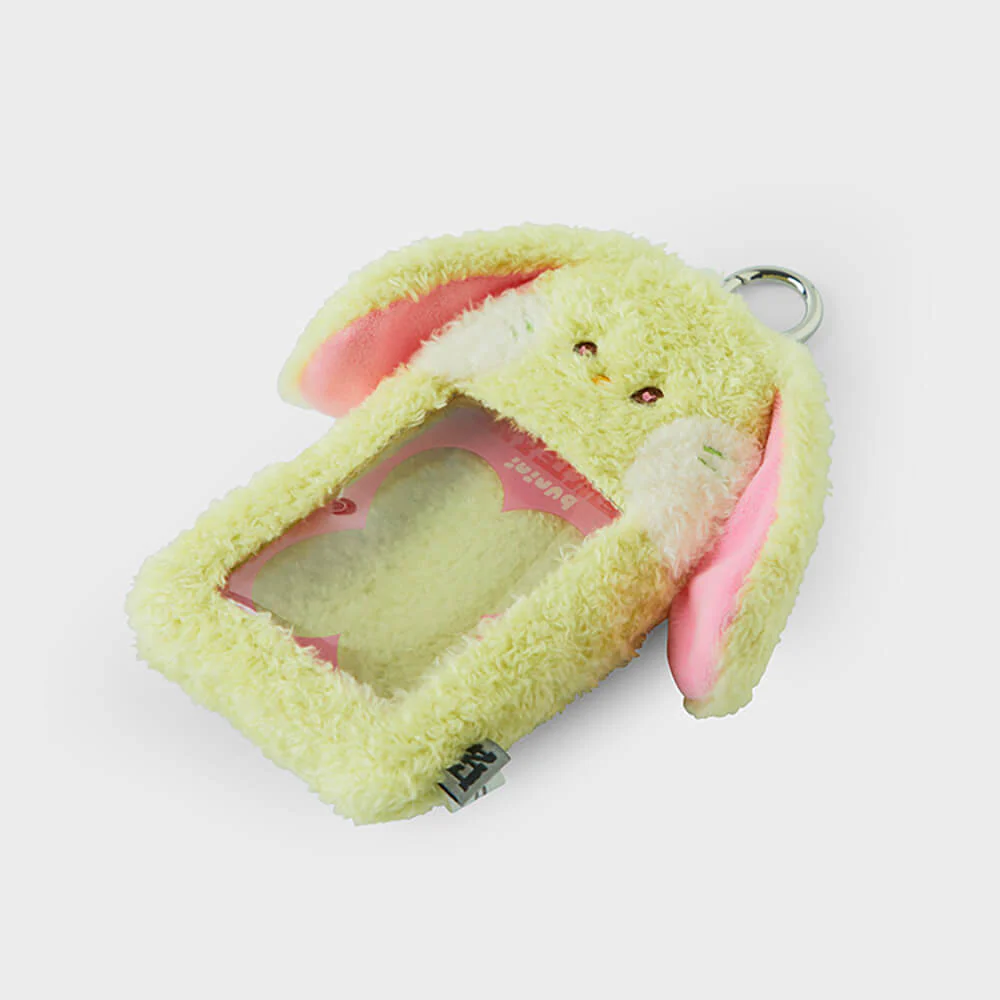 NewJeans bunini Plush Photo Card Holder Keyring (Green) - Image 6