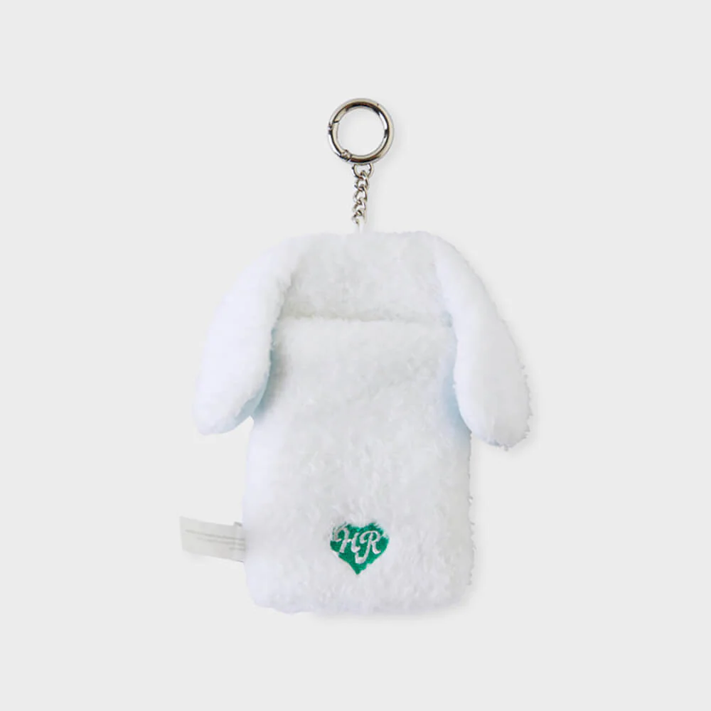 NewJeans bunini Plush Photo Card Holder Keyring (White) - Image 3