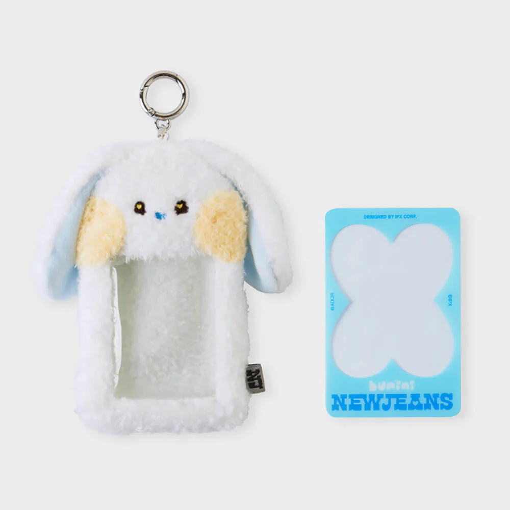 NewJeans bunini Plush Photo Card Holder Keyring (White) - Image 7