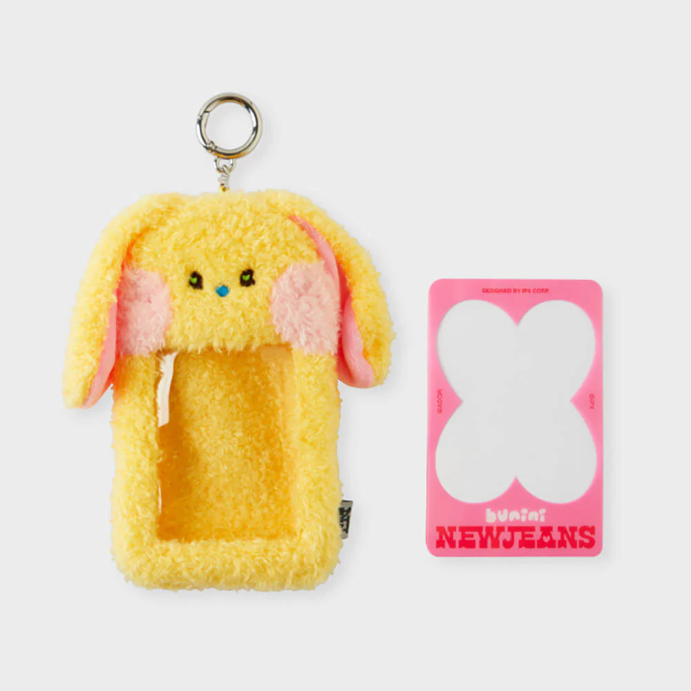 NewJeans bunini Plush Photo Card Holder Keyring (Yellow) - Image 6